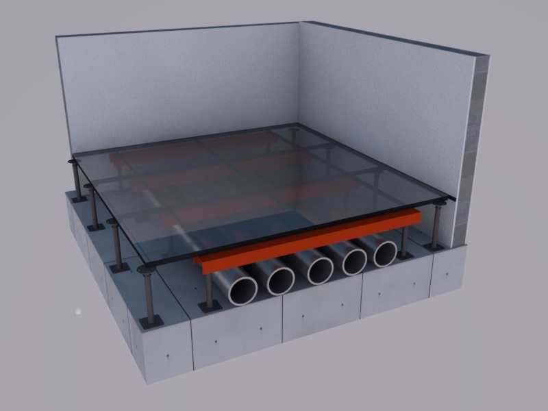 Specification Raised Access Flooring could includes this high level bridging system.