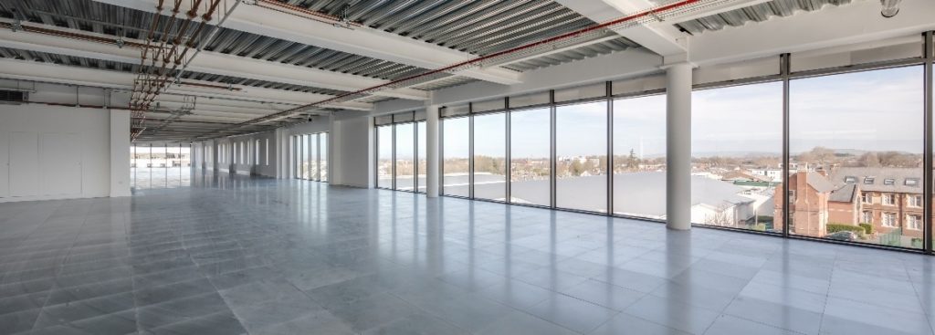 Access Flooring as finished at Honeybourne Place, Cheltenham